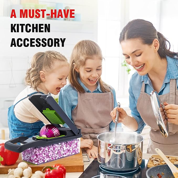 Vegetable cutter chopper and slicer.(6 in 1)                                              Free delivery all over KSA