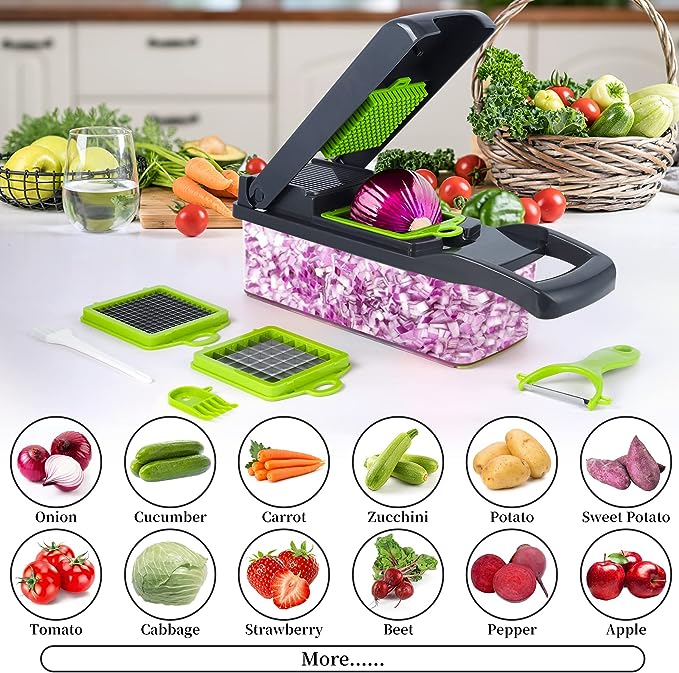 Vegetable cutter chopper and slicer.(6 in 1)                                              Free delivery all over KSA